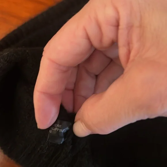 Black cashmere hood Hats